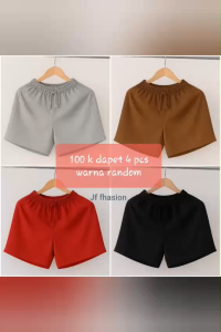 PROMO Celana Pendek Wanita Remaja Putri hotpants santai Highwaist Polos tebal nyaman dipakai harian