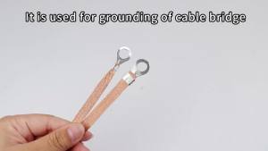 Sq 2.5/4/6mm Bridge Grounding Lead Wire Copper Clad Aluminum Span Cable Braided Flexible Durable Ground Connection Wire 8mm Hole