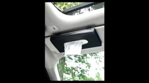 Carbon Fiber Car Tissue Holder Box Car Organizer Car Accesories Universal Tisu Sun Visor Storage Kereta Car Organizer Car Napkin Case for Perodua Myvi Axia Ativa Alza Veloz