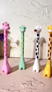 Pulpen Gel Jerapah Pena Tinta Hitam Lucu Pen Gel 0.5mm Girrafe Ballpen Aesthetic ATK3009