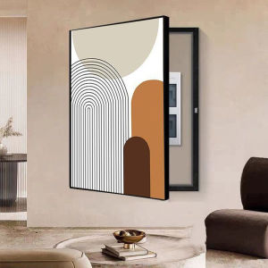 Modern Minimalist Vertical Electric Meter Box Decorative Painting No Punching Required Weak Electric Box Covering Artwork