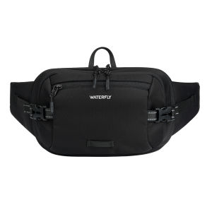 WATERFLY Large Fanny Pack 3L for Travel & Hiking RFID Waist Bag with Multiple Pockets - Anti-Theft Blocking 180° Zip Opening Hip Pack for Women Men Daily Use