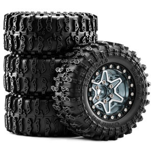 1.9 inch Aluminium RC Crawler Beadlock Wheel Tires for 1/10 Traxxas SCX10 TRX4 TRX6 D90 YK 1/12 MJX H12P H12Y Upgrade Parts