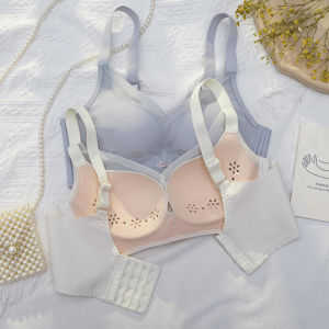 Womens Underwear Summer Thin Breathable Small Chest Push up Breast Holding Anti-Sagging Non-Steel Ring Baby Cotton Bra Ultra-Thin
