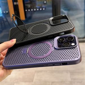 เคสโทรศัพท์ระบายอากาศเคสระบายความร้อนสำหรับ iPhone 16 15 14 13 12 Plus Pro Max ปลอกดูดกันฝุ่น