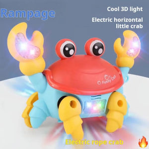 Crawling Crab Toy Walking Moving Toys for KidsChildrens Electric Little Crab Toy with Sound and Light Interactive Music Gifts