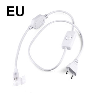 Power Plug with ON/OFF Switch For 220V 110V COB LED Strip LightFree Soldering EU/US Power Plug Cable LED Light Accessory