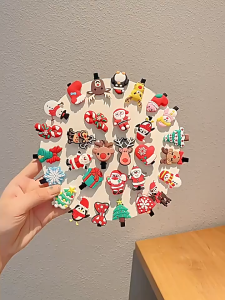 【PINK EMPRESS】ชุดกิ๊บติดผมคริสต์มาสสำหรับผู้หญิงและเด็ก พร้อมลูกพีคซองเป็ด