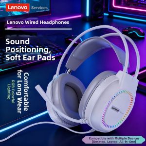 Lenovo | Universal Wired Over-ear Headphones for Gaming and Office with Microphone