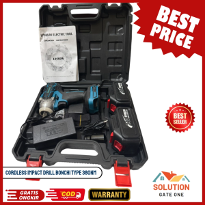 CORDLESS IMPACT DRILL BONCHI type 380NM 21V-48V BRUSHLESS 2 BATERAI - 2 BATERAI