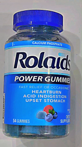 Thanh lý kẹo dẻo bao tử Rolaids POWER GUMMIES 54 GUMMIES giảm nhanh chứng ợ nóng và khó tiêu do axit của Mỹ