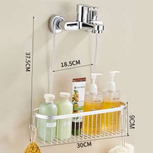 Shower Caddy Hanging Organizer Shower Basket with Hooks Storage Shelf No Drilling Shower Rack for Shower Faucet or Cross Bar