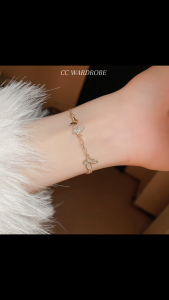 CC Wardrobe Elegant Butterfly Bracelet - Delicate Small Butterfly Charm Jewelry Gift for Women and Girls