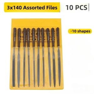 10pcs/set Metal Needle File Set Wood Rasp Metal Polishing Hand FileTools Steel Rasp Needl Filing For Metal Glass Stone Wood Carv