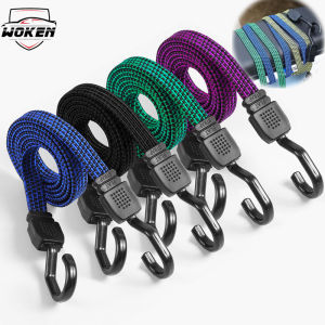 【WOKEN】เชือกมัดตะขอกระเป๋าเดินทางผ้ายืดยางผูกเชือกรถจักรยานยนต์ตะขอเกี่ยวเชือกผูกด้านหลังอเนกประสงค์ผูกเชือกที่เก็บของการขนส่งด่วนอุปกรณ์เสริมรถยนต์