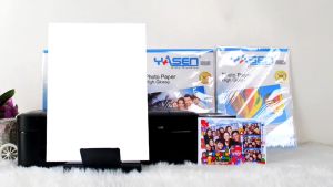 YASEN Photo Paper | 1 Box | A4 Size High-Glossy No BackPrint | Resin Coated (RC)|Premium Photopaper for Inkjet Printing
