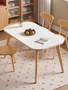 YUANSHI YUANSU | Rectangular Solid Wood Modern Nordic Style Dining Table