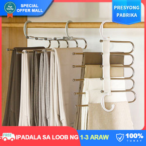 【Utility】Creative 5-in-1 Pants Hanger Stainless Steel Multifunctional Clothes Hanger Trouser Racks Closet Space Saving Organizer Racks