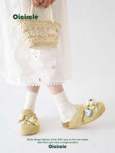 Giày Đế Xuồng Nữ OICIRCLE Thiết Kế Độc Đáo Dễ Thương Giày Đế Xuồng Nữ Phong Cách Nhật Bản Giày Lười Đế Cao Su Thường Ngày Mùa Thu