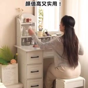 โต๊ะเครื่องแป้ง โต๊ะแต่งหน้า พร้อมกระจก ตู้ลิ้นชัก ไฟ LED สไตล์เกาหลี หรูหราไม่ซ้ำ มี 5 แบบ