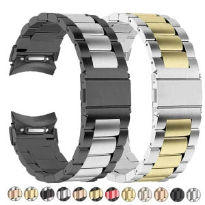 No Gaps Quick Fit Stainless Steel Strap For Samsung Galaxy7FE 7 6 5 4 44 40mm 5Pro 45mm Band For Galaxy Watch 4/6Classic 42 47mm