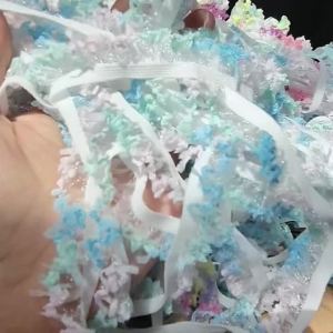 Dây Thun Voan Xếp Ly Nhiều Màu Sắc Với Viền Ren Mềm Mại Dùng Làm Phụ Kiện May Vá Tự Làm Viền Váy Viền Tay Áo 1-10 Thước