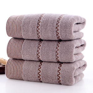 3pcs Set Embroidered Cotton Towels Geometric Bathroom Collection Big Bath Hand Face Shower Towels 34x74cm/70x140cm Gift Set