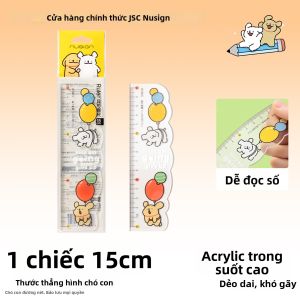 Nusign | Thước Acrylic Trong Suốt Hình Cartoon 15cm