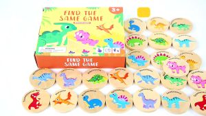 Smart game toys mainan edukasi anak wooden memory matching number game puzzle permainan