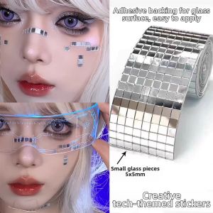 QIFUXING | Cyberpunk Robot Makeup Face Decor Silver