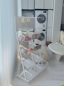 COHF Snack Rack | Metal Snack Cart Storage Rack | Mobile Multi-tier Snack Organizer Trolley | Living Room&Convenience Store Snack Display Shelf
