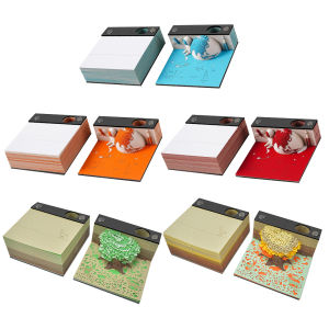 【New Arrival】DIY Notes Notepad 3D Paper Carving Record Notes Calendar 2024 Chasing Dreams Notebook Calendar Carving Model Paper Art