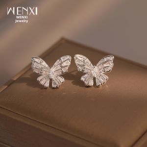 WENXI | Elegant Carved Butterfly Ear Jewelry