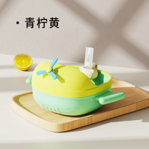 Stainless Steel Baby Bowl with Straw Suction Cup for Soup Childrens Tableware Specialized Small Bowl for Eating And Drinking