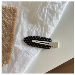Korean Polka Dot Hair Clips Black White Acrylic Hairpins Traceless Makeup Hair Accessories