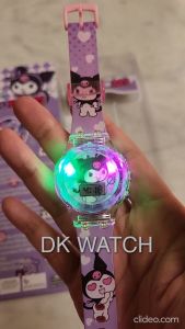 [DK] JAM TANGAN ANAK KARAKTER MUSIK LAMPU POP UP LED DIGITAL WATCH MELODY KUROMI CINNAMAROLL 606