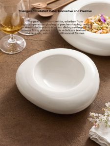 YOGEHOME | White Double-layer Insulated Serving Plate