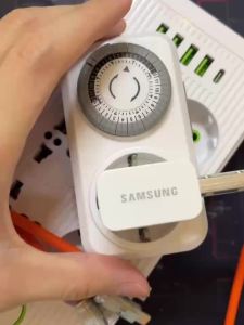 Germany Plug Mechanical Timer Socket 24-Hour Cycle Automatic Switch Electrical Outlet Support 16A 3680W High-Power for Spain