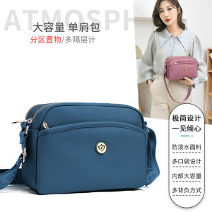 Oxford Cloth Canvas Crossbody Bag Mini Multi-Layer Ladies Single Shoulder Phone Bag Fashionable Spring Summer Versatile Bag