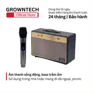 Loa karaoke bluetooth sk 2030 vỏ kim loại âm thanh mạnh mẽ hỗ trợ usb thẻ nhớ mic không dây