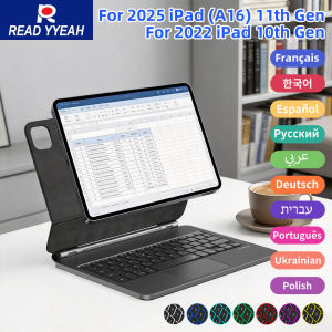 Magnetic Keyboard for iPad A16 11 10th Gen for iPad 13/12.9/11/10.9 in Smart Case Bluetooth Wireless Keyboard with Touch Panel
