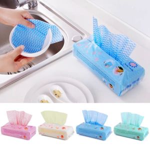 Kain Dapur 80PCS / Pack Magic Disposable Washing Dish Towel Kitchen Cleaning Cloth Tool Non-stick Towel