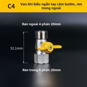 GUANJIAMAO | Van Gas Đồng cho Máy Nước Nóng 1/4 inch kèm Ghế