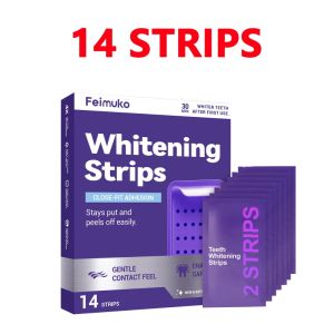 EELHOE | Purple Teeth Whitning Strips Oral Hygiene Mint Fresh Breath Brighten Tooth Bleaching Lasting Oral Care Tooth Brightening Patches