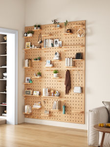 FWTDF | Custom Solid Wood Hole Board Wall Organizer