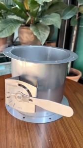 วอลุ่มแดมเปอร์ 8 นิ้ว สแตนเลส เกรด 304 แบบกลม + หน้าแปลน 3.0 mm