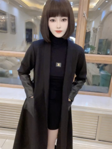 เรียบหรู เสื้อกันลมสไตล์มินิมอล เสื้อโค้ท บล็อกสีบริสุทธิ์ สลิมฟิต แขนยาว ความยาวปานกลาง ผู้หญิง ฤดูใบไม้ร่วง ฤดูหนาว เสื้อแจ๊กเก็ตแฟชั่น