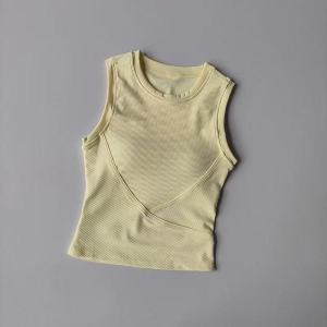 Quick-dry Breathable Padded Sleeveless Shirt for Running Training and Yoga