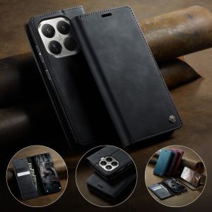 Case for Xiaomi 17T Pro 17 Ultra Redmi Note 15 Pro Plus Leather Kickstand Card Holder Pocket Stand Flip Magnetic Flip Full Cover