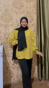 Blouse Wanita Polos Korean Style Riana Blouse